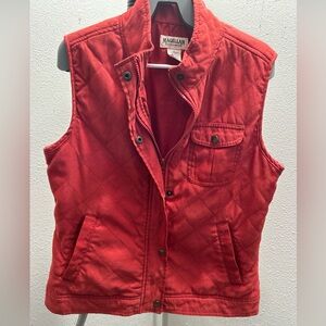 Magellan red vest size large full zip and snap